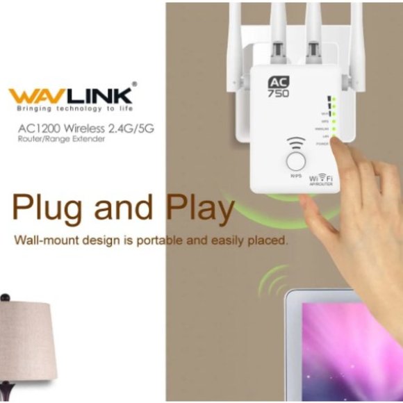 WiFi Range Extender - Signal Booster - Repeater w/ Ethernet Port - Dual Band - Picture 6 of 15